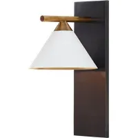 Wall Light with Curved Design - White, Matte