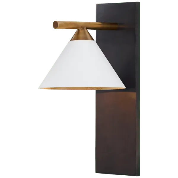 Wall Light with Curved Design - White, Matte