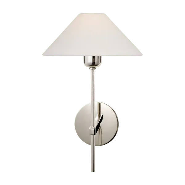 Wall Light with Empire Shade - Polished Nickel image