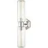 Wall Light with Fluted Glass - Polished Nickel