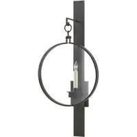 Wall Light with Glass Cover - Black, Iron