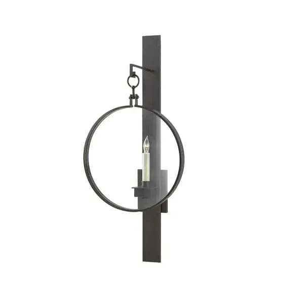 Wall Light with Glass Cover - Black, Iron
