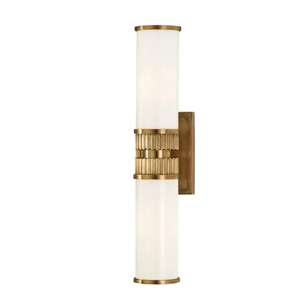 Wall Light with Glass Cylinders - Brass, Metal image