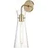 Wall Light with Glass Shade - Aged Brass