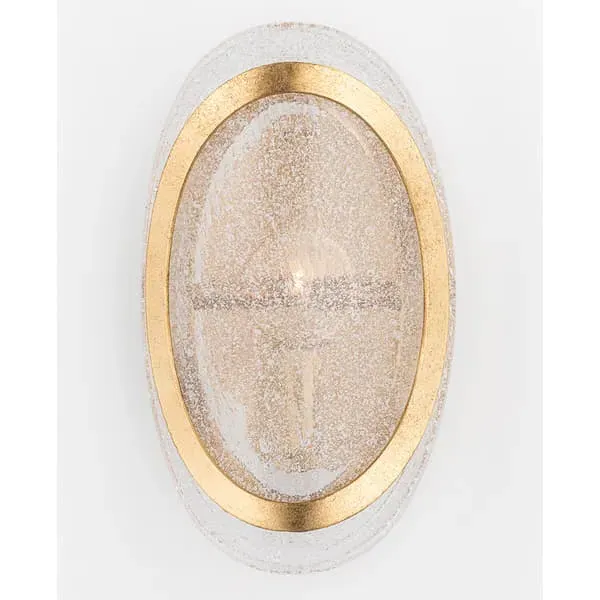Wall Light with Glass Shade - Gold, Metal