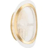 Wall Light with Glass Shade - Gold, Metal