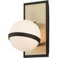 Wall Light with Glass Sphere - Black, Brass