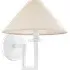 Wall Light with Linen Shade - White, Textured
