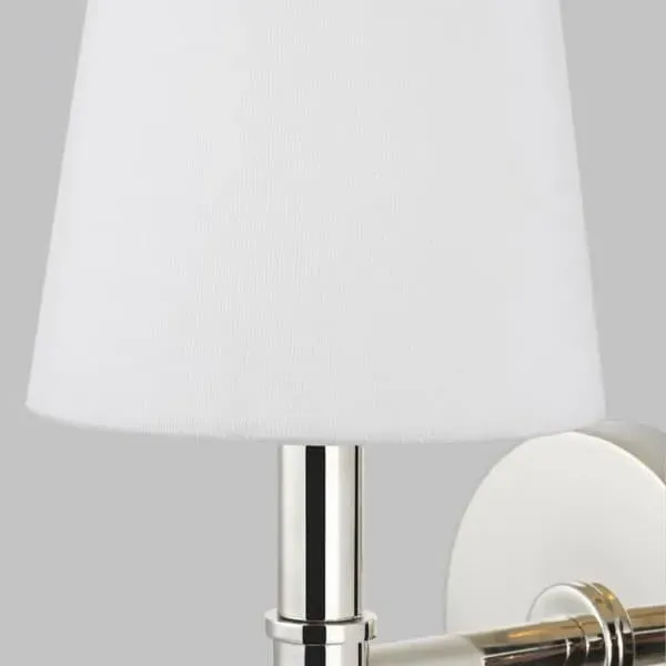 Wall Light with Lucite Stem - Polished Nickel