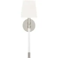Wall Light with Lucite Stem - Polished Nickel