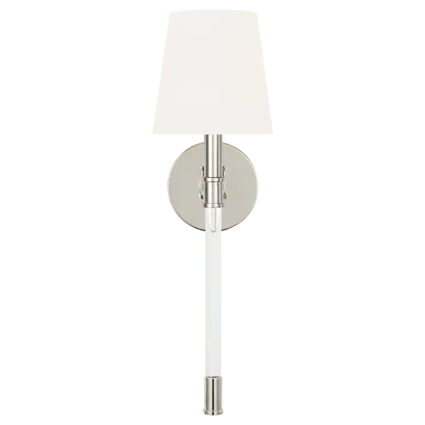 Wall Light with Lucite Stem - Polished Nickel image
