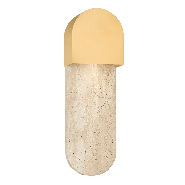 Wall Light with Marble Base - Aged Brass image