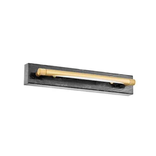 Wall Light with Marble Detail - Black, Brass