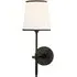 Wall Light with Natural Shade - Bronze