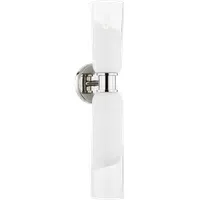 Wall Light with Opal Glass - Polished Nickel
