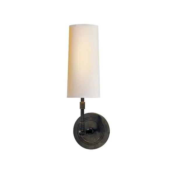 Wall Light with Paper Shade - Bronze, Metal image
