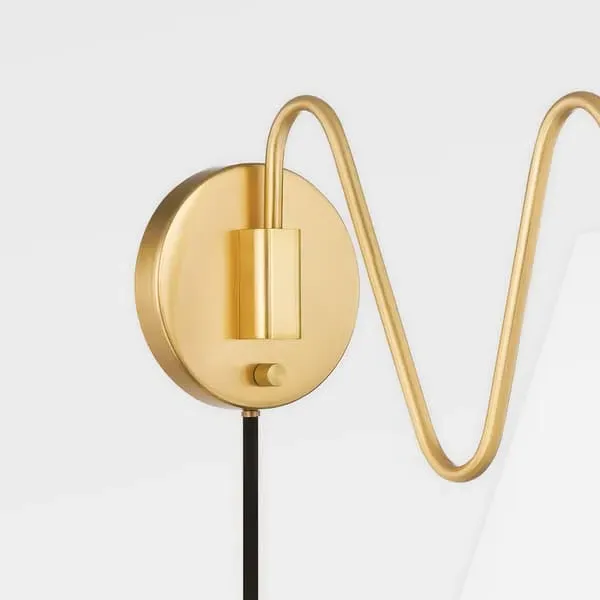 Wall Light with Pivoting Shades - Brass