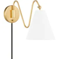 Wall Light with Pivoting Shades - Brass