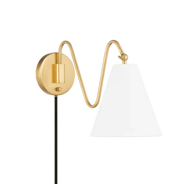 Wall Light with Pivoting Shades - Brass image