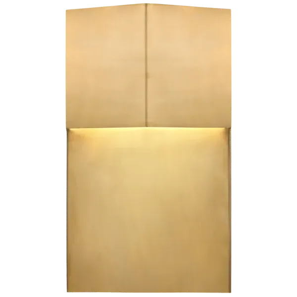Wall Light with Prismatic Shade - Brass