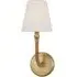 Wall Light with Rattan Detail - Brass