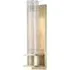 Wall Light with Ribbed Glass - Aged Brass