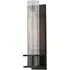 Wall Light with Ribbed Glass - Bronze, Metal