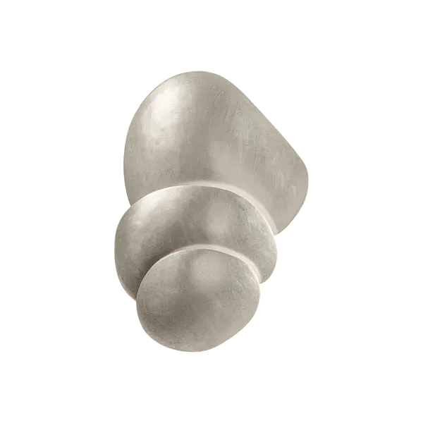Wall Light with Sculptural Design - Silver