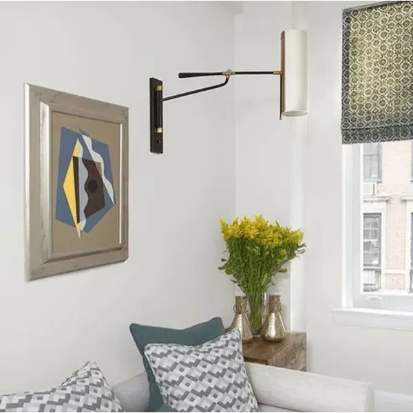 Wall Light with Shade - Antique Brass, Iron