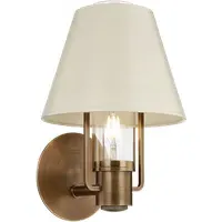 Wall Light with Shade - Patina Brass, Metal