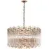 Wide Drum Chandelier 4-Light - Brass, Acrylic