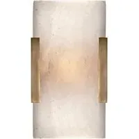 Wide Wall Light - Antique-Burnished Brass