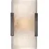 Wide Wall Light with Carved Detail - Bronze