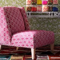 Winged Back Chair with Custom Upholstery