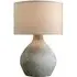 Zen Table Lamp with Linen Shade - Grey, Alabaster
