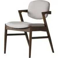 Zig Zag Dining Chair - Cream, Linen