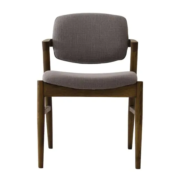 Zig Zag Dining Chair - Grey, Linen