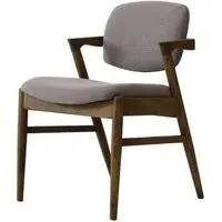 Zig Zag Dining Chair - Grey, Linen