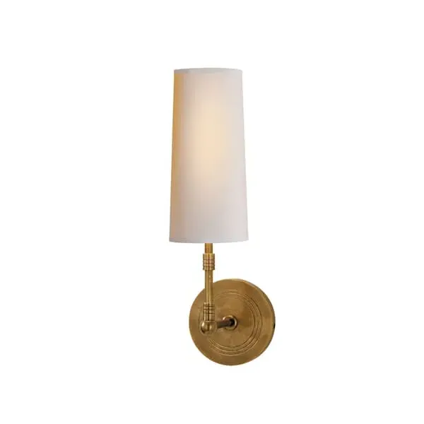 Ziyi Wall Light with Paper Shade - Brass, Metal