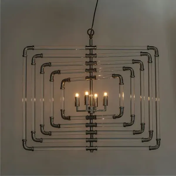 5-Frame Mobile Pendant Light - Clear, Acrylic