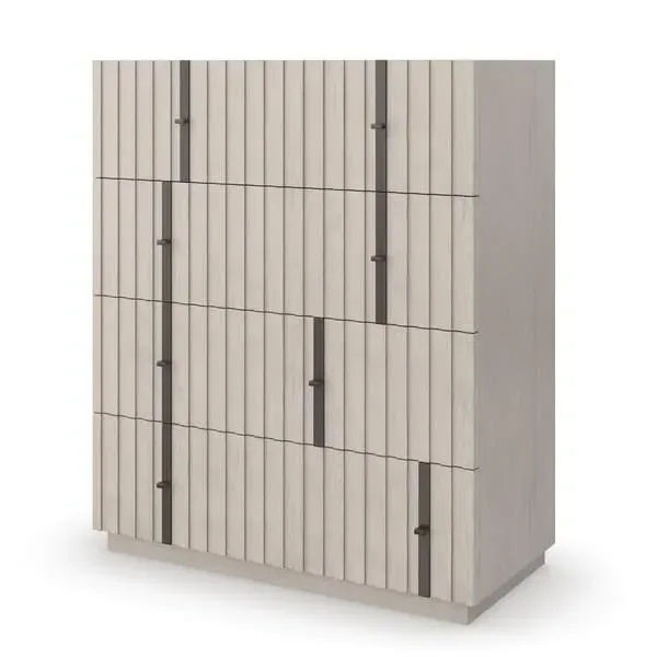 Clancy Chest of Drawers - Taupe, Oak Wood image