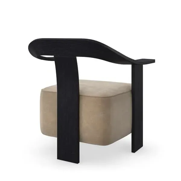 Floating Seat Chair - Dark Neutral, Suede