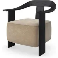Floating Seat Chair - Dark Neutral, Suede