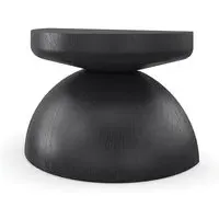 Round Side Table - Black, Matte Finish