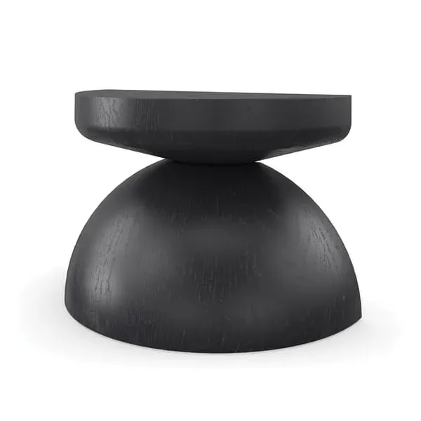 Round Side Table - Black, Matte Finish image