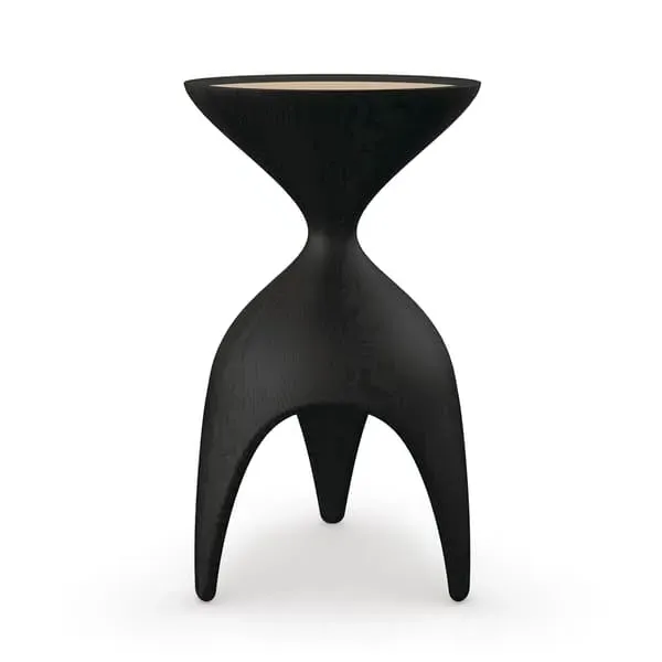 Round Side Table with Metal Top - Charcoal image