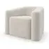 Sculptural Accent Chair - White, Boucle