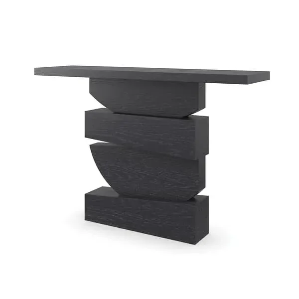 Stacked Console Table - Basalt, Wood image