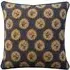 Embroidered Cushion with Feather Fill - Indigo