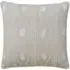 Embroidered Cushion with Feather Fill - Ivory, Linen